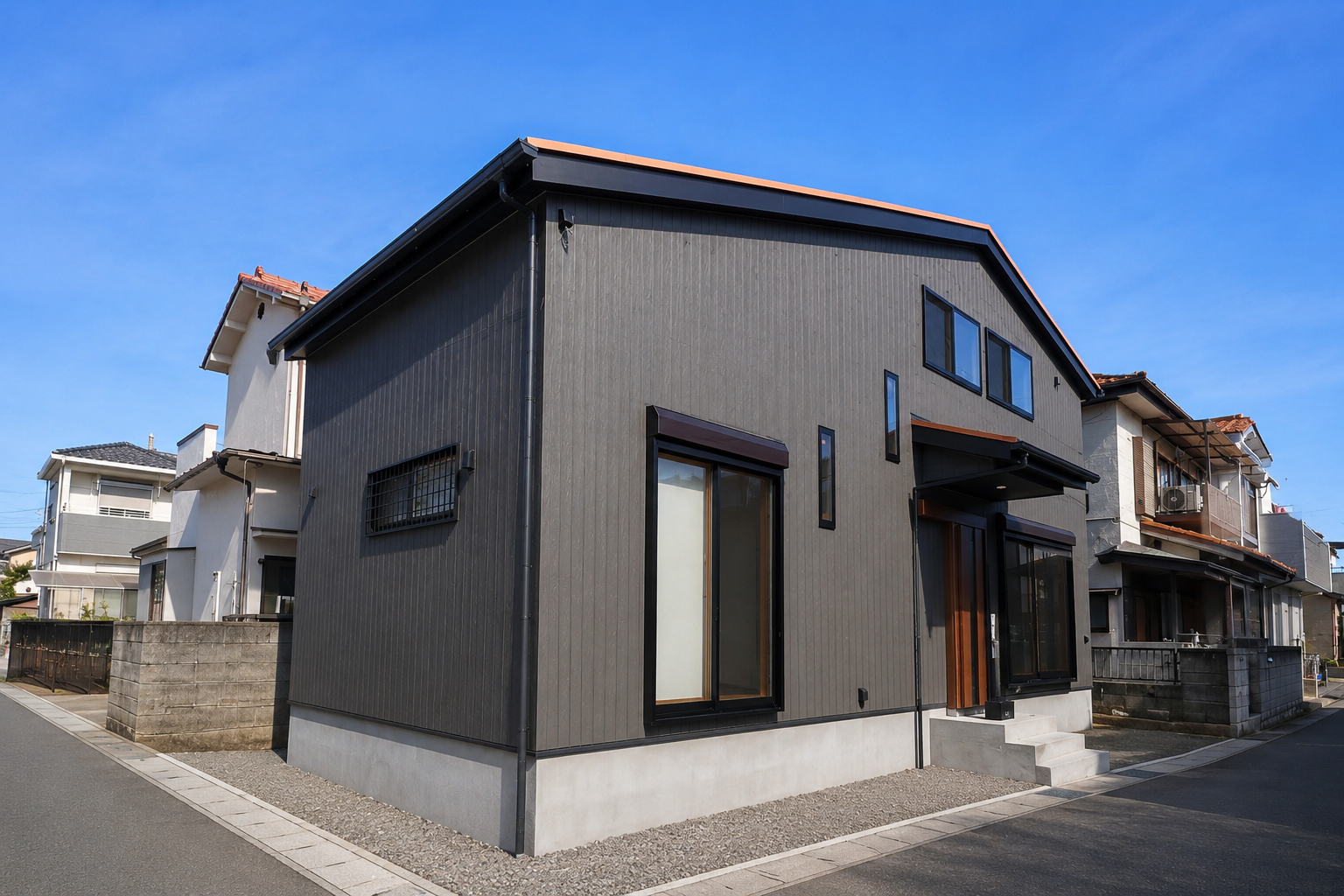 【狭小平屋】１LDK１５坪！黒い切妻外観と木の温もりが調和　大きな収納部屋を設けた終の棲家　越谷市Y様邸の周辺環境写真